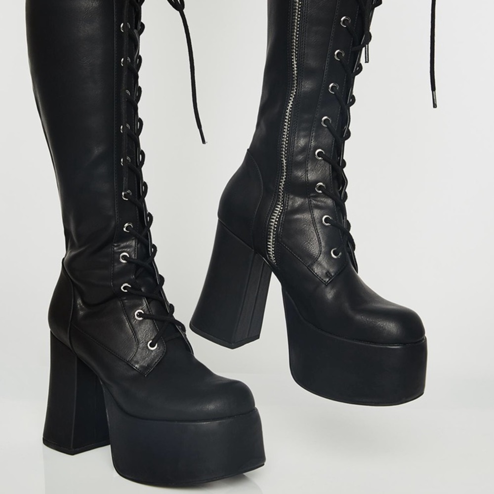 Current Mood Platform Lace Up Boots